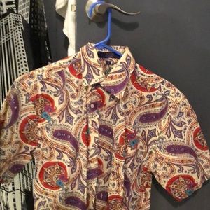 Crazy design short sleeve button down